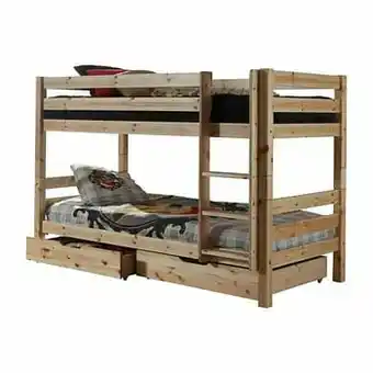 Leen Bakker Vipack stapelbed (140 cm) Pino met opberglades - grenenhout - Leen Bakker aanbieding
