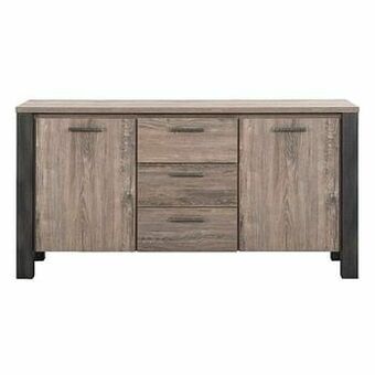 Leen Bakker Dressoir Kai - donkerbruin eikenkleur - 84x168x50 cm - Leen Bakker aanbieding