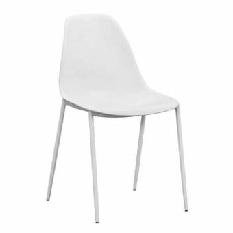 Eetkamerstoel Lund - kunststof - wit (4 stuks) - Leen Bakker
