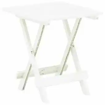 Leen Bakker VIDAXL Tuintafel inklapbaar 45x43x50 cm kunststof wit - Leen Bakker aanbieding