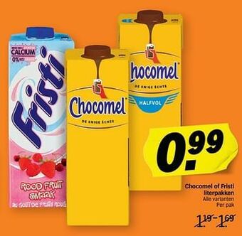 Albert Heijn Chocomel of Fristi Literpakken aanbieding