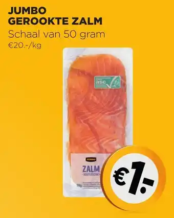 Jumbo Gerookte zalm 50g aanbieding
