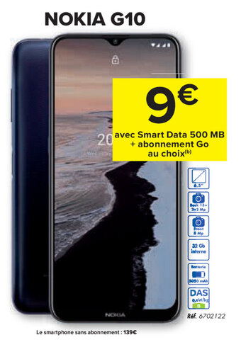Carrefour Nokia G10 aanbieding