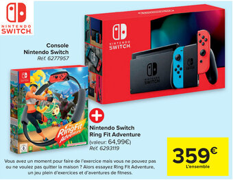 Carrefour Nintendo Switch Ring Fit Adventure aanbieding