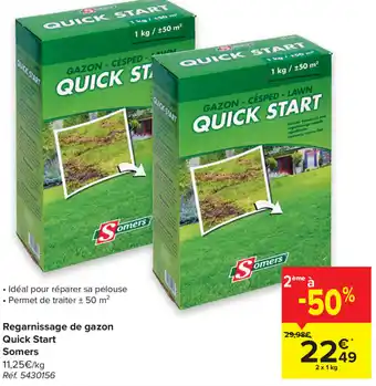 Regarnissage de gazon Quick Start Somers 2x1kg