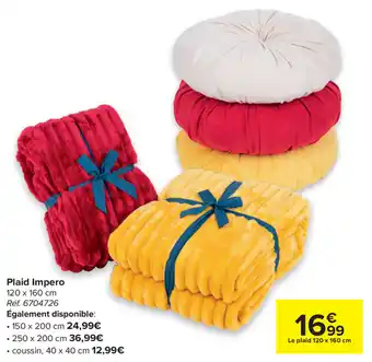 Carrefour Plaid Impero 120x160cm aanbieding