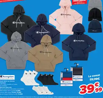 Carrefour Sweat dame ou homme Champion aanbieding