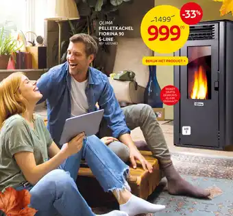 BricoPlanit Pelletkachel Fiorina 90 S-Line aanbieding