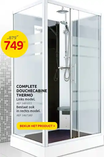BricoPlanit Complete Douchecabine Thermo aanbieding