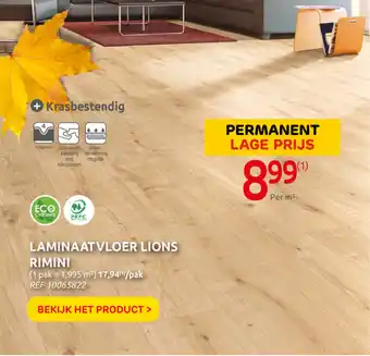 BricoPlanit Laminaatvloer Lions Rimini 1.995m2 aanbieding