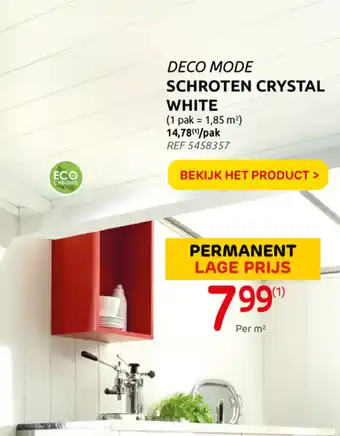 BricoPlanit Deco Mode Schroten Cystal White 1.85m2 aanbieding