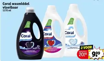 Kruidvat Coral wasmiddel vloeibaar aanbieding