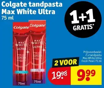 Kruidvat Colgate tandpasta Max White Ultra aanbieding