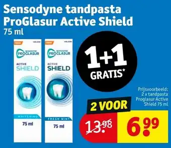 Kruidvat Sensodyne tandpasta ProGlasur Active Shield aanbieding