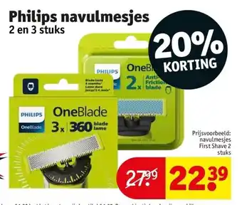 Kruidvat Philips navulmesjes aanbieding