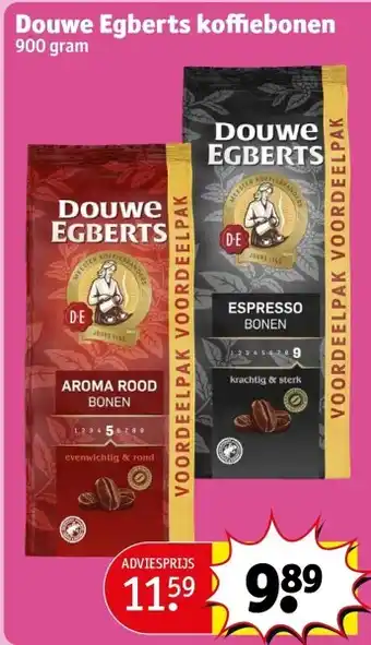 Kruidvat Douwe Egberts koffiebonen 900 gram aanbieding