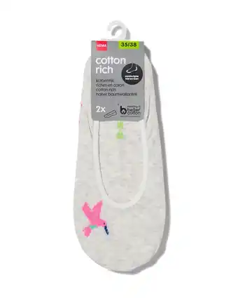HEMA HEMA Dames Sneakersokken Met Katoen - 2 Paar Lichtgrijs (lichtgrijs) aanbieding