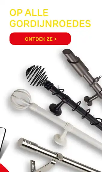BricoPlanit Op alle gordijnroedes aanbieding