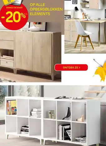 Op alle opbergblokken elements