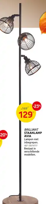 BricoPlanit Brilliant Staanlamp Avia aanbieding