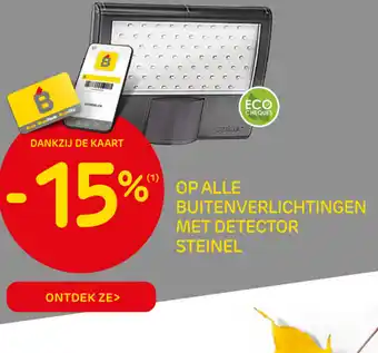 BricoPlanit Op alle buitenverlichtingen met detector steinel aanbieding