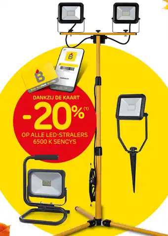 BricoPlanit Op alle LED-stralers 6500 K Sencys aanbieding