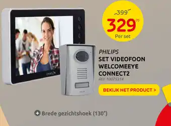 BricoPlanit PHILIPS Set Videofoon Welcomeeye Connect2 aanbieding