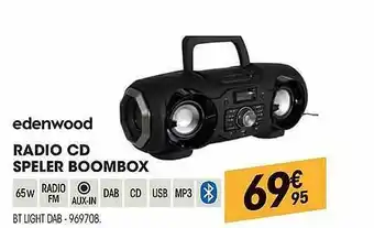 Electro Depot Edenwood Radio Cd Speler Boombox aanbieding