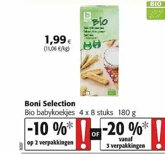 Colruyt Bini Selection Bio Babykoekjes aanbieding