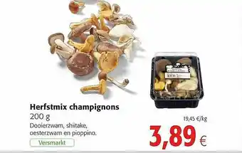 Colruyt Herfstmix champignons 200 gram aanbieding