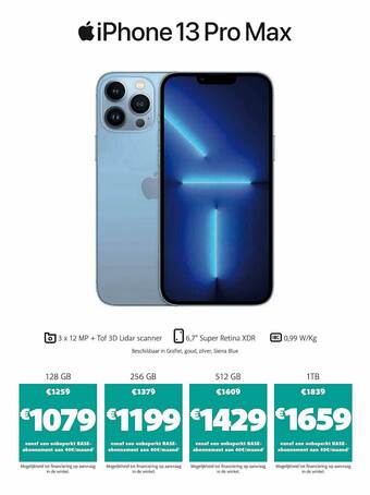 Base Iphone 13 Pro Max aanbieding