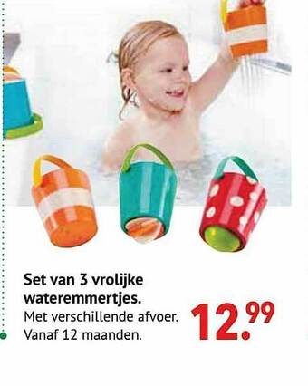 De Kinderplaneet Set van 3 vroljike wateremmertjes aanbieding