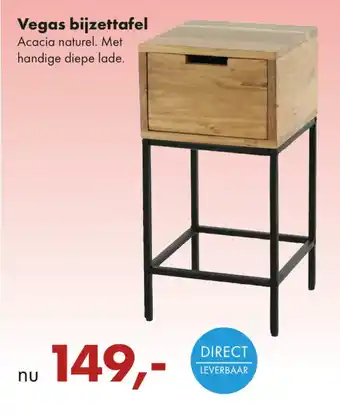 Vegas bijzettafel