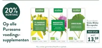 Holland & Barrett Purasana voedingssupplementen aanbieding