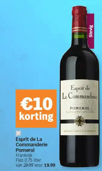 Albert Heijn Esprit de La Commanderie Pomerol aanbieding