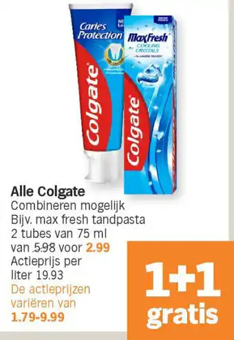 Albert Heijn Alle Colgate aanbieding