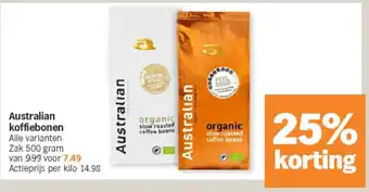 Albert Heijn Australian koffiebonen aanbieding