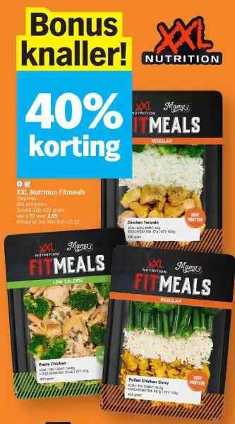 Albert Heijn XXL Nutrition Fitmeals aanbieding