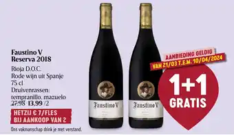 Delhaize Faustino V Reserva 2018 aanbieding