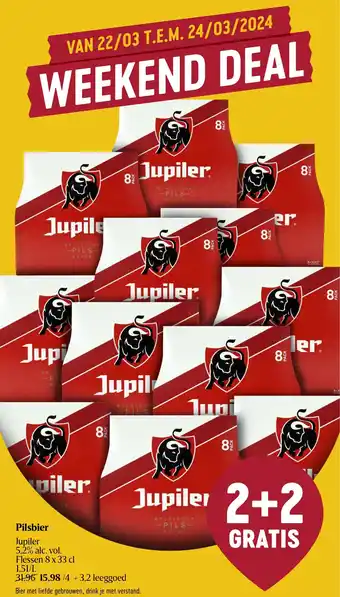 Delhaize Jupiler Pilsbier aanbieding