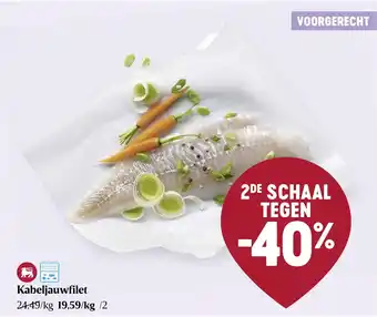 Delhaize Kabeljauwfilet aanbieding