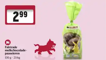 Fairtrade melkchocolade- paaseieren 130g
