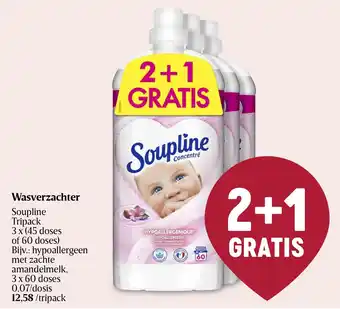 Delhaize Soupline Wasverzachter Tripack aanbieding