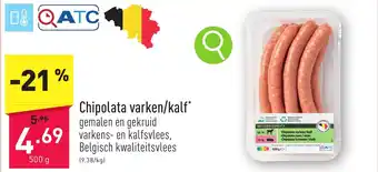 ALDI Chipolata varken / kalf 500g aanbieding