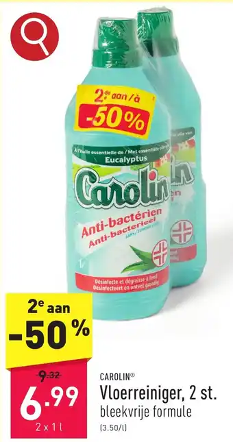 ALDI CAROLIN Vloerreiniger, 2 x 1L aanbieding