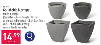 ALDI BELAVI Geribbelde bloempot aanbieding