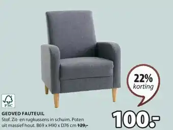 Jysk GEDVED FAUTEUIL aanbieding