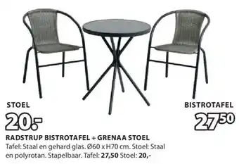 Jysk RADSTRUP BISTROTAFEL aanbieding