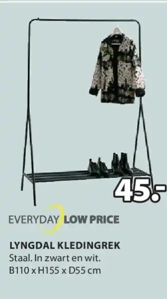 Jysk LYNGDAL KLEDINGREK aanbieding