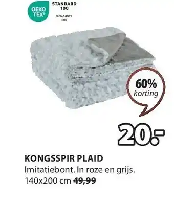 Jysk KONGSSPIR PLAID aanbieding